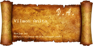 Vilmos Anita névjegykártya